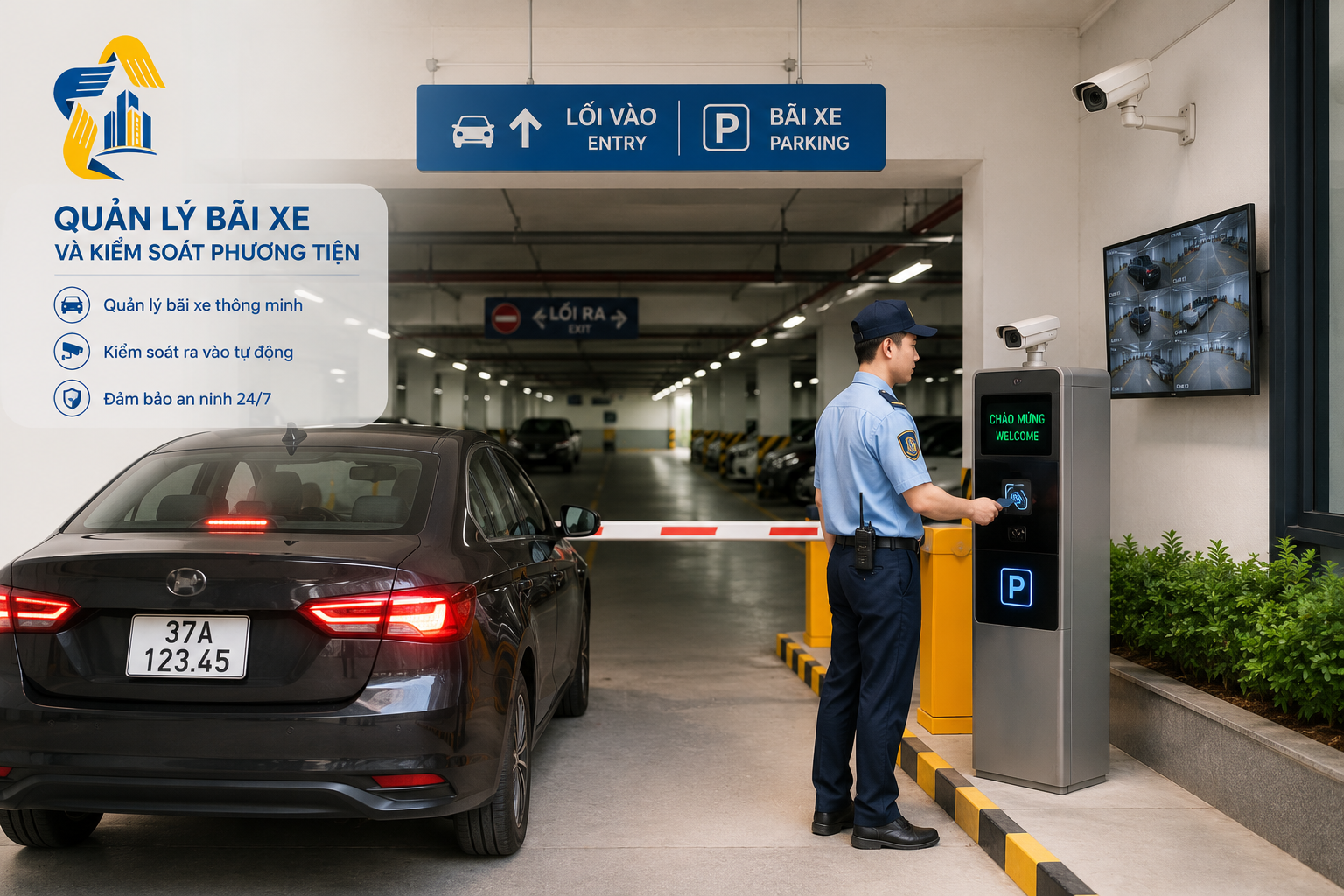 Quản lý bãi xe và kiểm soát phương tiện