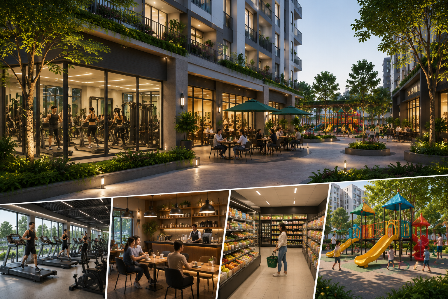 Phát triển chuỗi tiện ích nội khu như Gym, Café, ...